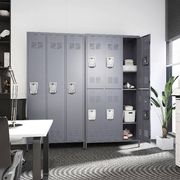 72 inch grey employee locker cabinet