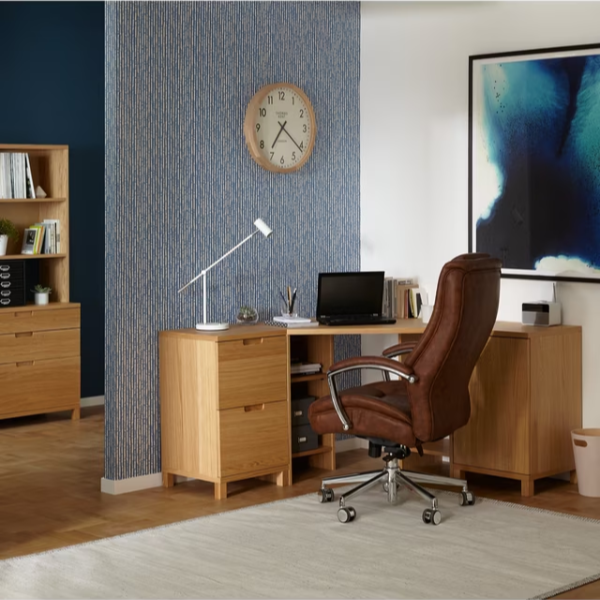 abacus oak veneer narrow cabinet