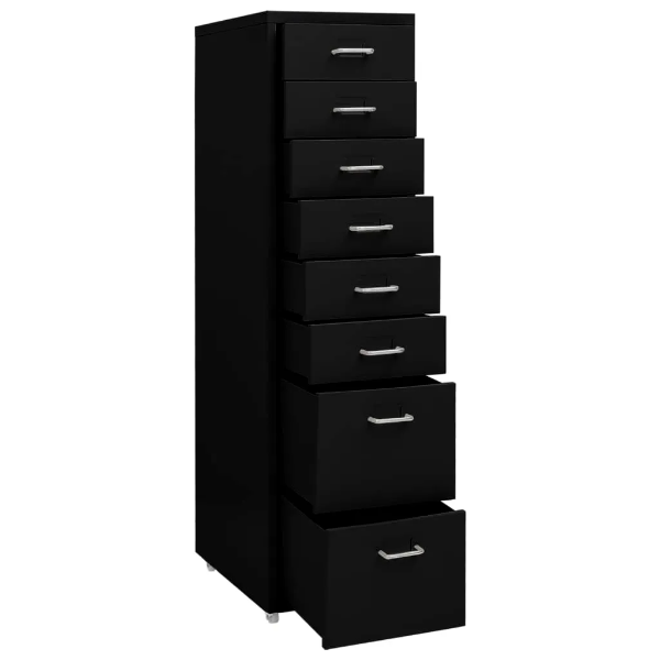 black-eight-drawer-metal-filing-cabinet