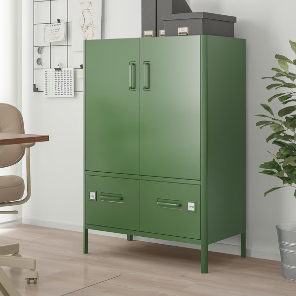 kinffict dark green storage cabinet