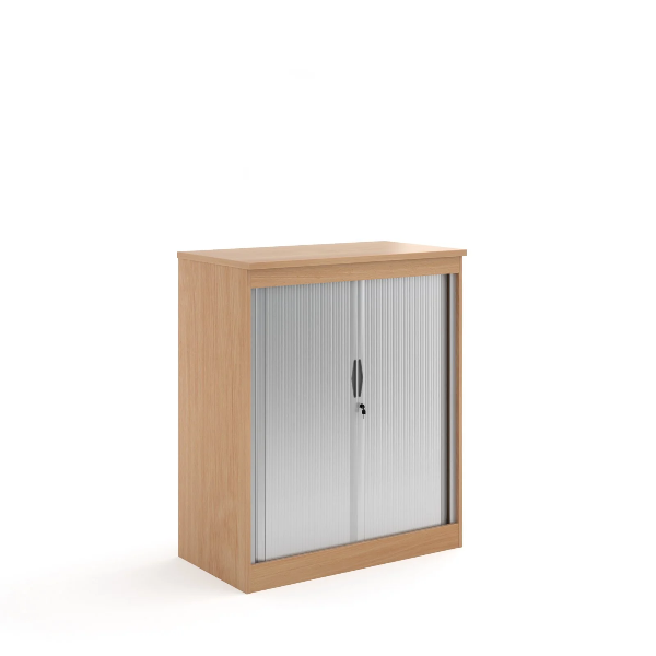 lockable-oak-office-cupboard-sliding-doors