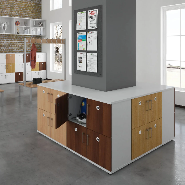 lockable-wooden-staff-storage-compartments