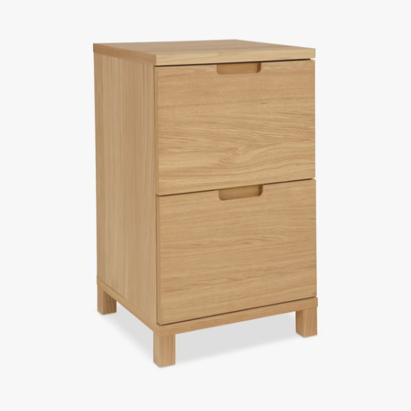 narrow oak veneer office furniture