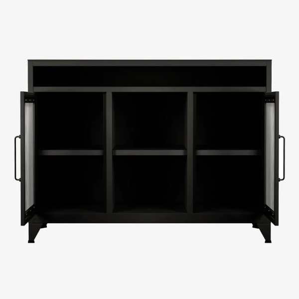 olive green sideboard reeded effect doors