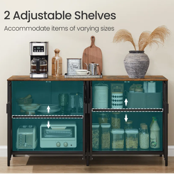 rustic-brown-black-frame-storage-cabinet