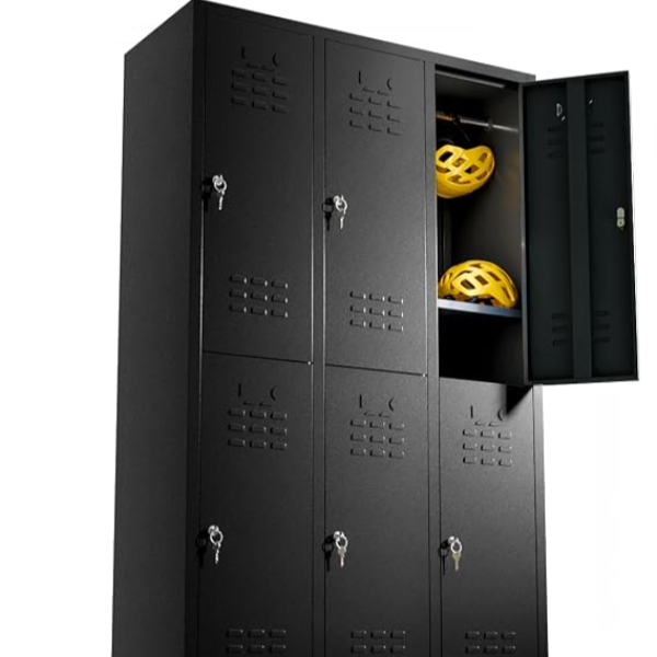 six compartment workplace storage unit