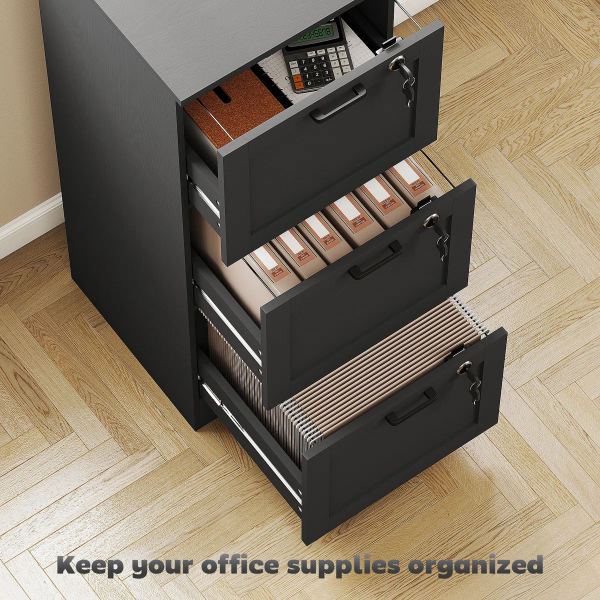 three drawer A4 letter file storage