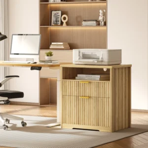 wide office cabinet front view
